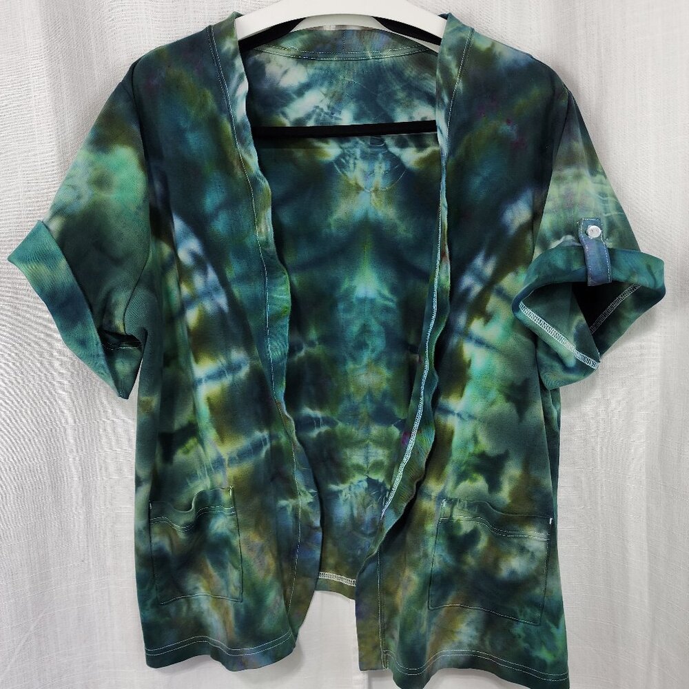 Oregon Rain Women's Open Front Cardigan, Size 2X, Tab Sleeves